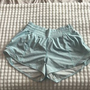 Size 4 light blue Lululemon workout shorts